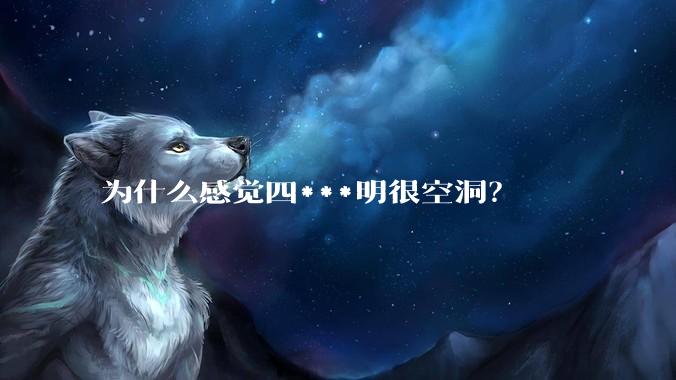 为什么感觉四***明很空洞？